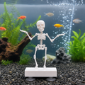 Dancing Aquarium Skeleton Decoration | Funny Moving Fish Tank Ornament | Flexible Poseable Aquarium Decor