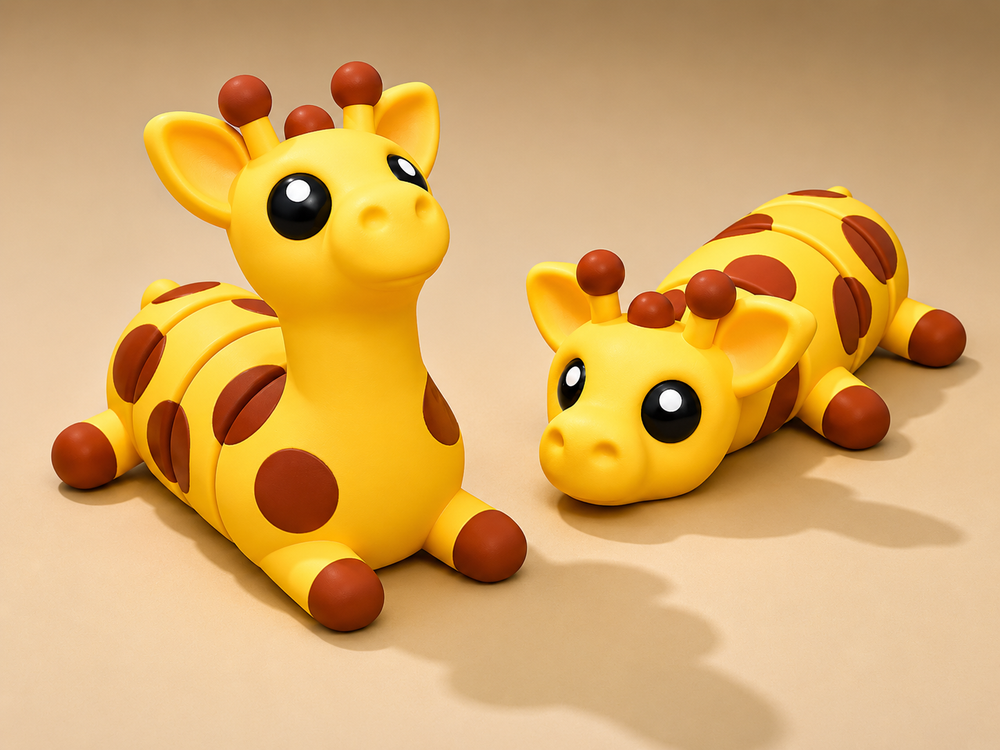 Giraffe Buddy Keychain – Cute Flexible Animal Charm
