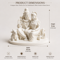 Lord Shiva & Parvati Family Idol with Nandi & Ganesha | 3D Printed Decorative Showpiece