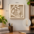 3D Printed Bal Krishna Wall Art | Baby Krishna Playing Flute on Tree Branch | Elegant Spiritual Wall Decor