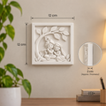 Radha Krishna 3D Printed Wall Frame | White Religious Home Decor