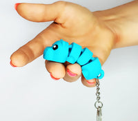 🐾 Cute Flexi Hippo Keychain – Adorable Articulated Hippopotamus Bag Charm & Desk Buddy