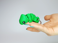Chameleon Buddy Keychain & Magnet – Cute Flexible Animal Charm