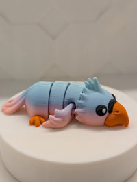 Parrot Buddy Keychain & Magnet – Cute Flexible Animal Charm