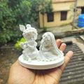 Adorable Radha Krishna Idol | 3D Printed Decorative Statue for Home, Desk & Puja Space