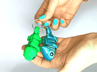 Chameleon Buddy Keychain & Magnet – Cute Flexible Animal Charm