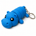 🐾 Cute Flexi Hippo Keychain – Adorable Articulated Hippopotamus Bag Charm & Desk Buddy