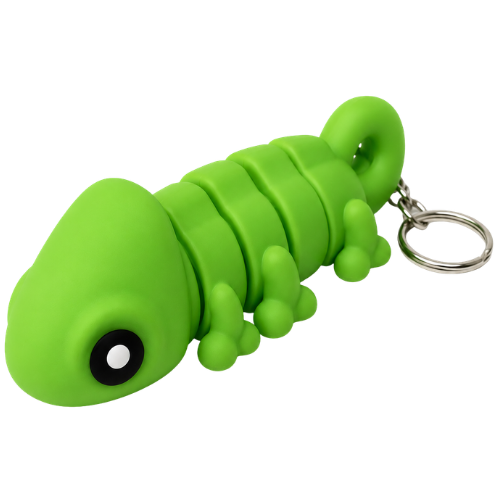 Chameleon Buddy Keychain & Magnet – Cute Flexible Animal Charm
