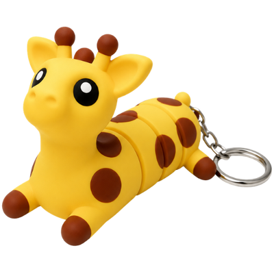 Giraffe Buddy Keychain – Cute Flexible Animal Charm