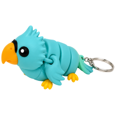 Parrot Buddy Keychain & Magnet – Cute Flexible Animal Charm